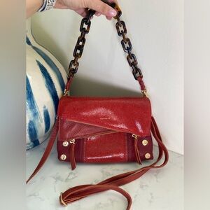 Red Hammitt Dillion small with Tortoise Strap EUC